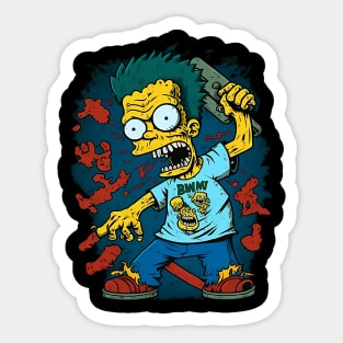 Yellow Zombie Sticker